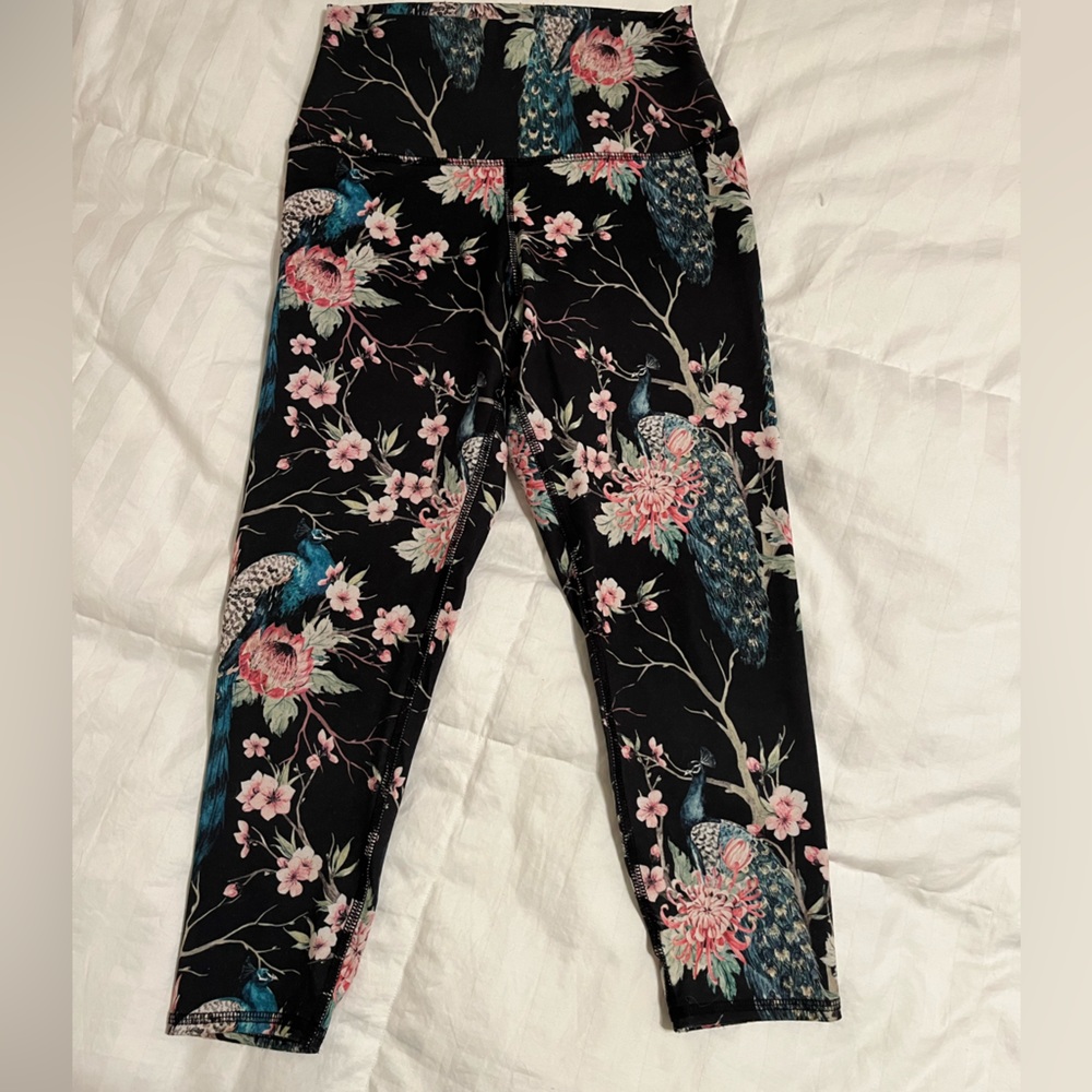 Floral Cropped Workout Legging